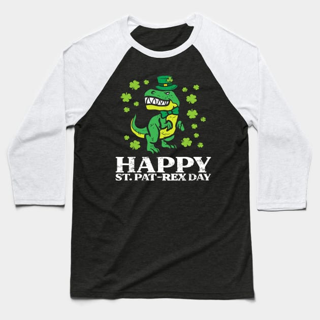 Happy St Pat Rex Dino Saint Patricks Day Trex Baseball T-Shirt by LEGO